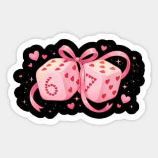 Six And Seven Dice Love Valentine's Day Sticker